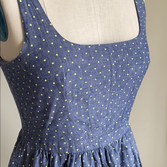 Marc By Marc Jacobs Blue and Yellow Polkadot Dress - Picture 4 of 5